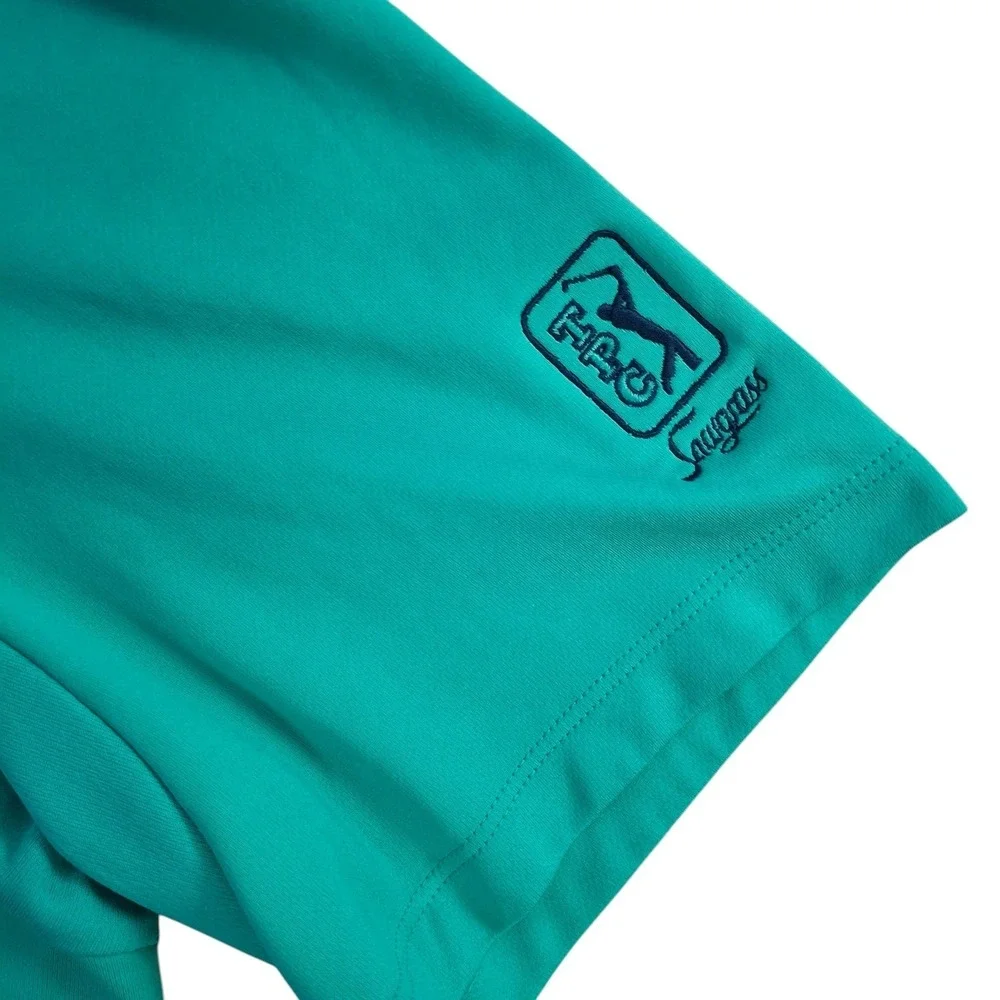 Adidas Polo‎ Shirt Mens XL The Players TPC Sawgrass Climacool Golf Teal Green